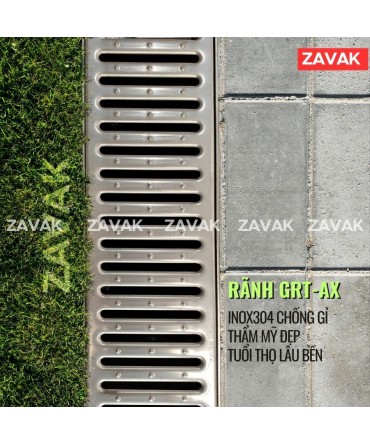 Rãnh Thoát Nước Inox 304 ZAVAK Grating GRT-AX217 (modun 1.2m)